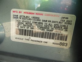 2008 Mitsubishi Lancer ES Teal 2.0L AT #214007